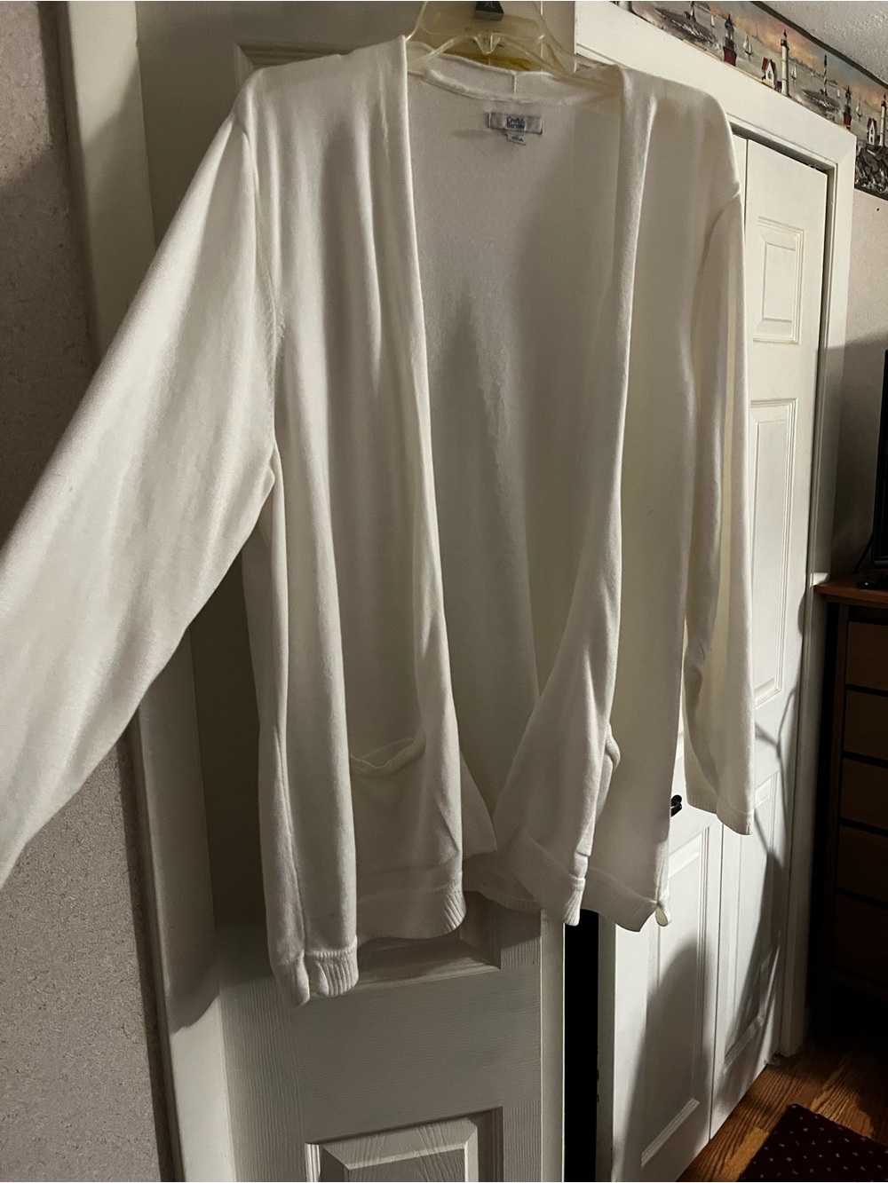 croft & barrow White Open-Front Women's Cardigan size 3X